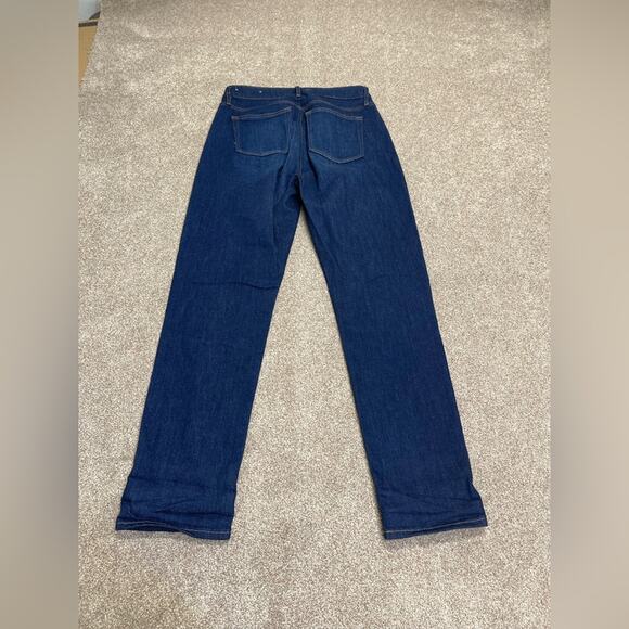 Loft the curvy super soft girlfriend jeans womens 4/27 high rise dark wash blue - Picture 1 of 14